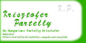 krisztofer partelly business card